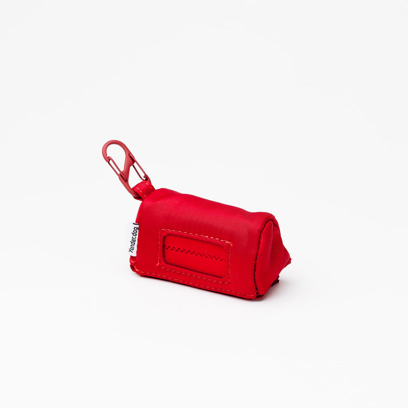 waterproof poop bag holder red