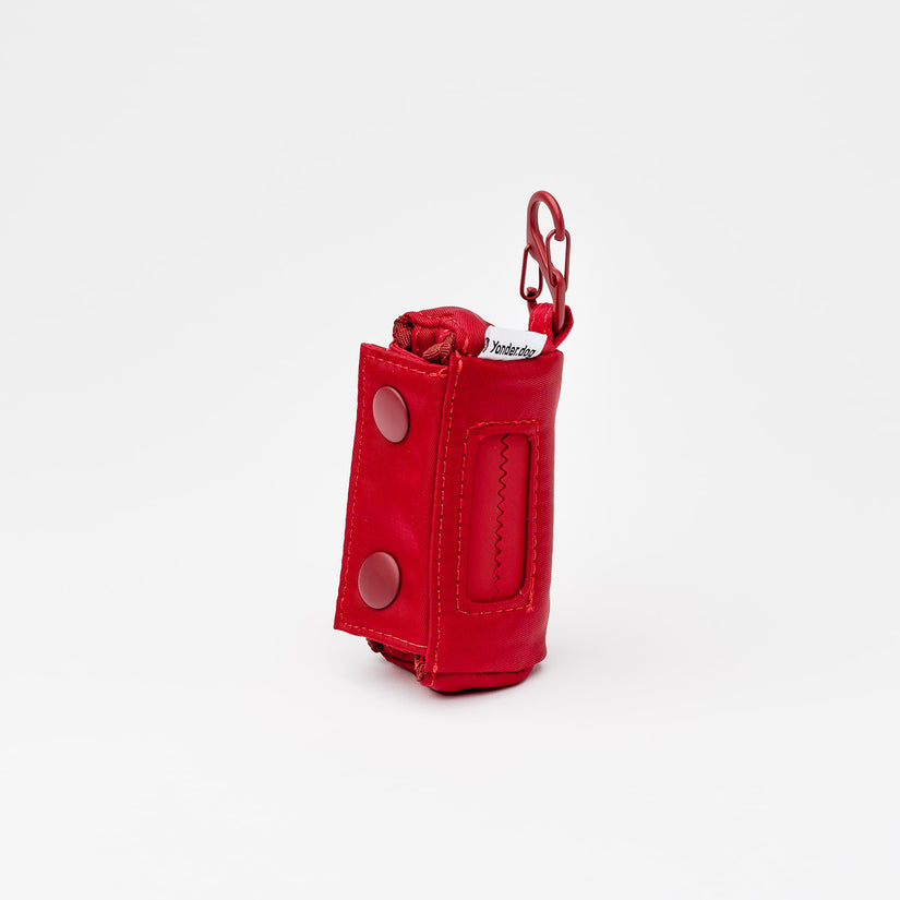 waterproof poop bag holder red