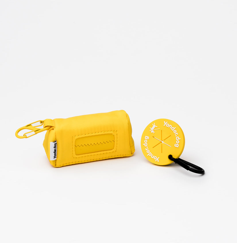 waterproof poop bag holder yellow