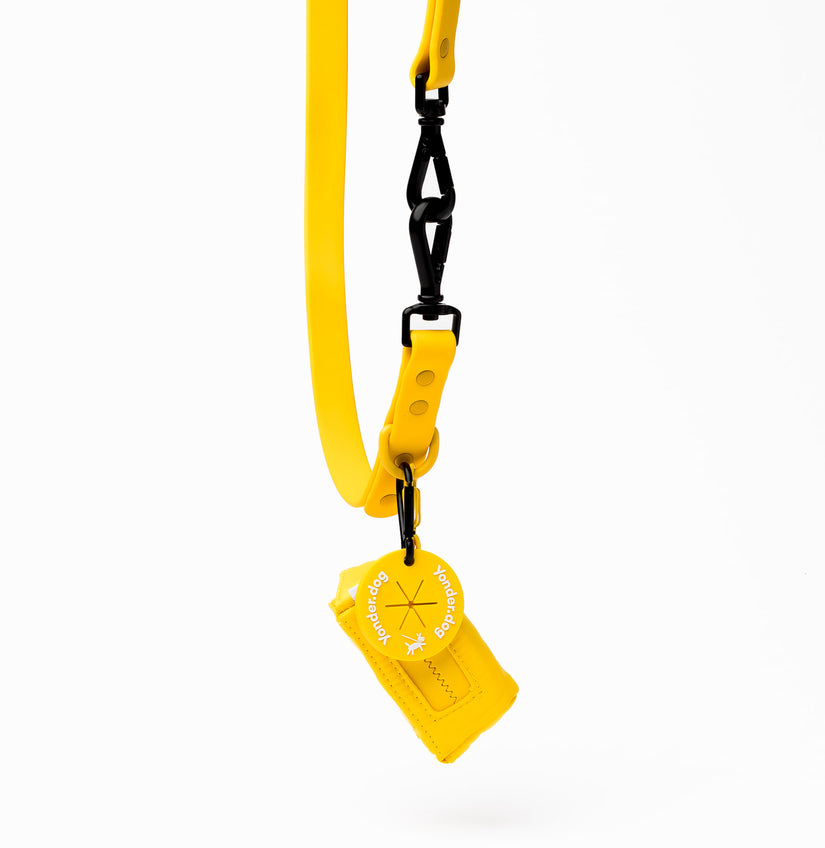 waterproof poop bag holder yellow